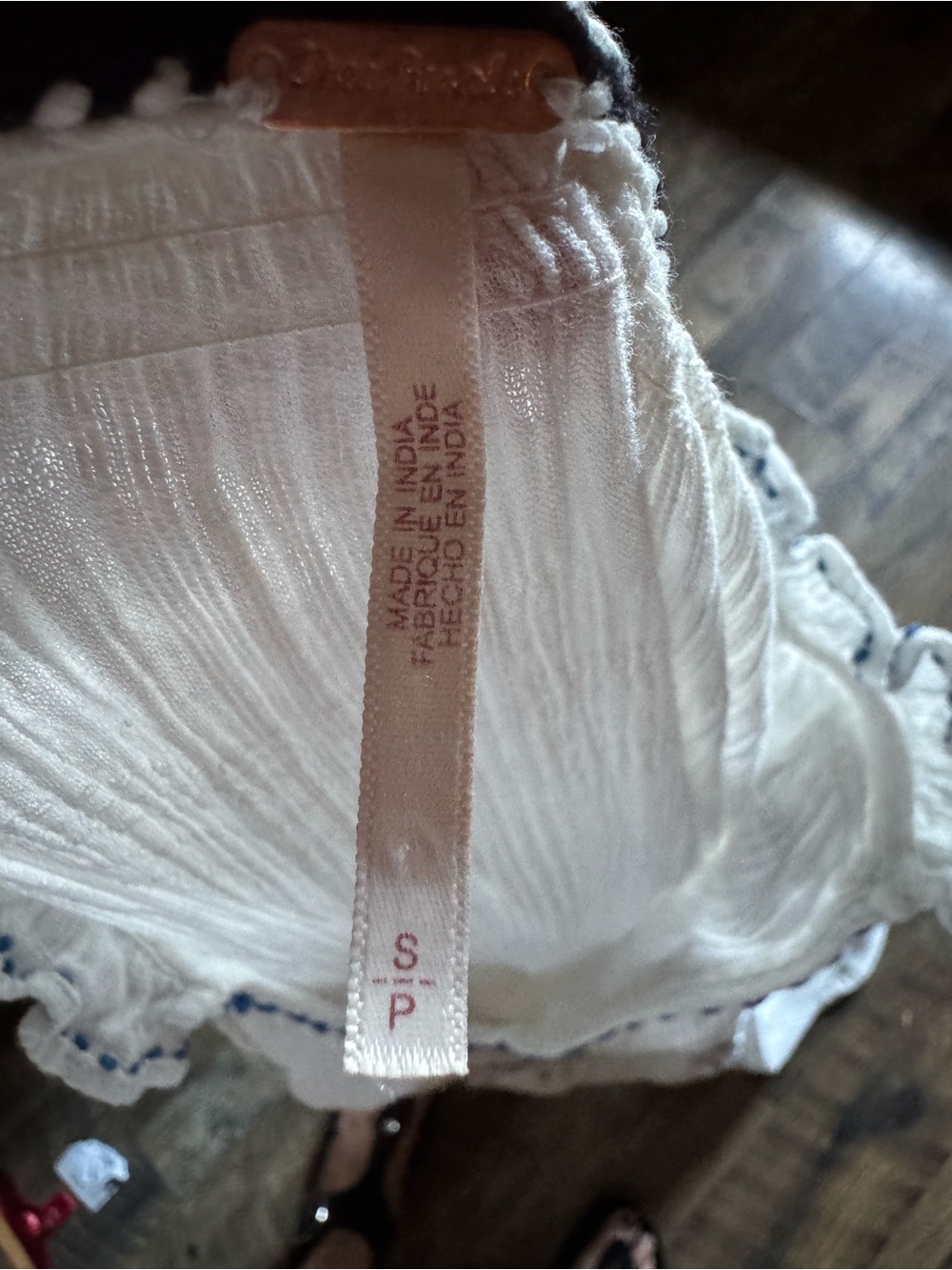 Free People Thank me Later Dress with Blue Trim - Picture 9 of 12